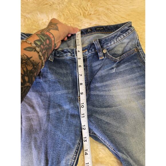 Miss Me embroidered Hem JEANS scalloped size 30 Cropped 28" Waist Low Rise - Picture 7 of 11